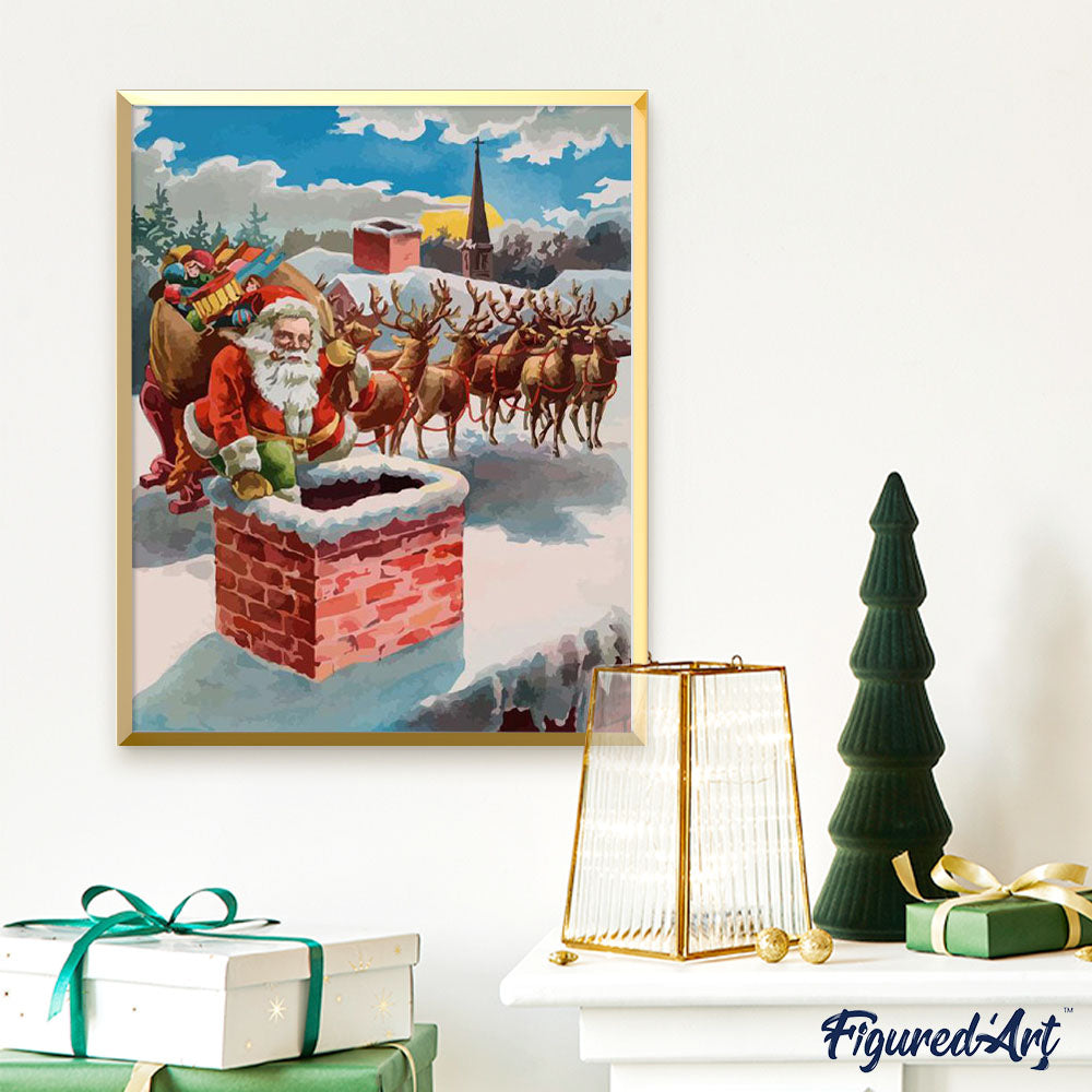 Scène De Noël Du Bonhomme De Neige Du Père Noël Et De L'arbre De Noël Scène De Noël Du Bonhomme De Neige Du Père Noël Et De L'arbre De Noël