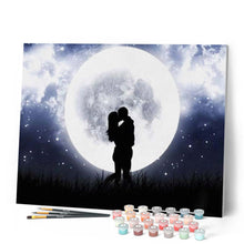 Charger l'image dans la galerie, peinture par numéros | Baiser Romantique de Pleine Lune | Complexe, romantique | FiguredArt