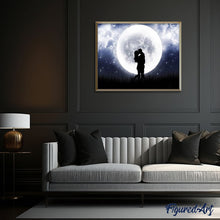 Charger l'image dans la galerie, peinture par numéros | Baiser Romantique de Pleine Lune | Complexe, romantique | FiguredArt