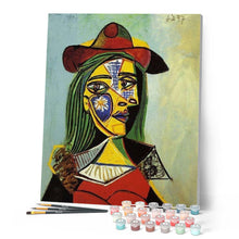 Charger l'image dans la galerie, peinture par numéros | Femme au Chapeau | Complexe, picasso, reproduction | FiguredArt
