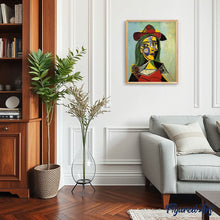 Charger l'image dans la galerie, peinture par numéros | Femme au Chapeau | Complexe, picasso, reproduction | FiguredArt