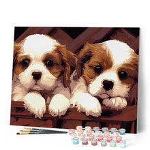 Charger l'image dans la galerie, peinture par numéros | Petits Chiots | animaux, chiens, facile | FiguredArt