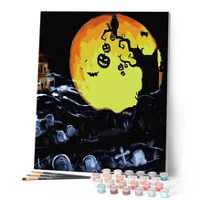 Charger l'image dans la galerie, peinture par numéros | Cimetière et Citrouille | halloween, Intermédiaire | FiguredArt