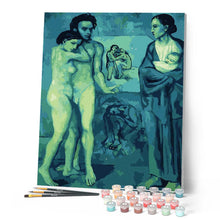 Charger l'image dans la galerie, peinture par numéros | Couple et Femme portant un Enfant | Complexe, portrait | FiguredArt