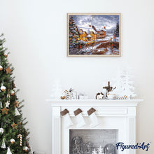Charger l'image dans la galerie, peinture par numéros | Ferme en Hiver | Complexe, paysages | FiguredArt