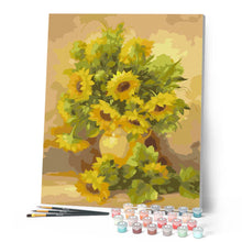 Charger l'image dans la galerie, peinture par numéros | Vase de Tournesols jaunes | facile, fleurs | FiguredArt