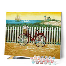 Charger l'image dans la galerie, peinture par numéros | Bicyclette près de la Mer | facile, paysages | FiguredArt