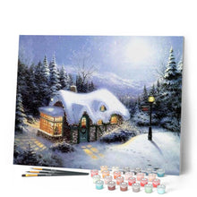Charger l'image dans la galerie, peinture par numéros | Petite Maison en Hiver | complexe, paysages | FiguredArt