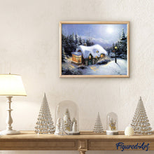Charger l'image dans la galerie, peinture par numéros | Petite Maison en Hiver | complexe, paysages | FiguredArt