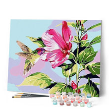 Charger l'image dans la galerie, peinture par numéros | Petit colibri dans les Fleurs | animaux, facile, fleurs, oiseaux | FiguredArt