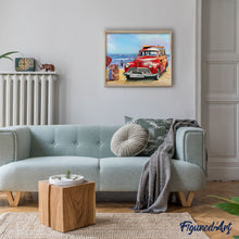 Charger l'image dans la galerie, peinture par numéros | Voiture à la Plage | intermédiaire, voitures et motos | FiguredArt
