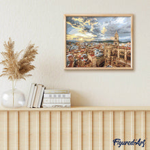 Charger l'image dans la galerie, peinture par numéros | Au Dessus des Toits | complexe, paysages, ville | FiguredArt