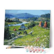 Charger l'image dans la galerie, peinture par numéros | Retour du Troupeau | complexe, paysages | FiguredArt