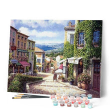 Charger l'image dans la galerie, peinture par numéros | Petite Rue de Village Méditerranéen | complexe, paysages | FiguredArt