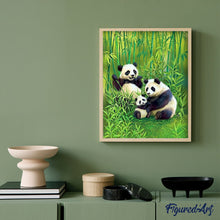 Charger l'image dans la galerie, peinture par numéros | La famille Pandas | animaux, complexe, nouveautés, pandas | FiguredArt
