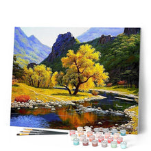 Charger l'image dans la galerie, peinture par numéros | Rivière paisible | complexe, montagnes, nouveautés, paysages | FiguredArt