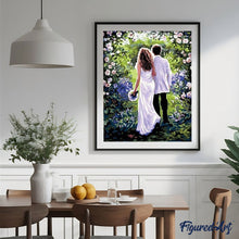 Charger l'image dans la galerie, peinture par numéros | Les jeunes Mariés | intermédiaire, romantique | FiguredArt
