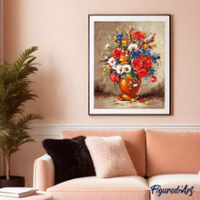 Charger l'image dans la galerie, peinture par numéros | Joli Bouquet Champêtre | fleurs, intermédiaire, nouveautés | FiguredArt