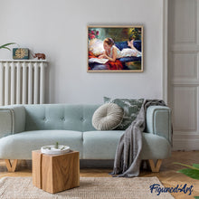 Charger l'image dans la galerie, peinture par numéros | Jeune Femme lisant | facile, nouveautés, romantique | FiguredArt