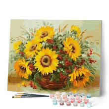 Charger l'image dans la galerie, peinture par numéros | Tournesols et Fleurs | fleurs, intermédiaire | FiguredArt