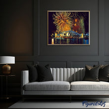 Charger l'image dans la galerie, peinture par numéros | Feux d’artifice de Sydney | complexe, ville | FiguredArt