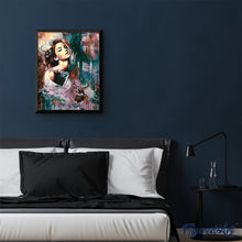 Charger l'image dans la galerie, peinture par numéros | Femme et Cerf | animaux, complexe, nouveautés, portrait, rennes et biches | FiguredArt