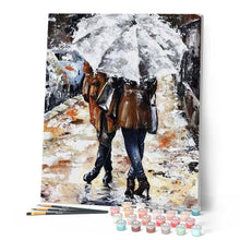 Charger l'image dans la galerie, peinture par numéros | Couple sous un parapluie | complexe, romantique | FiguredArt