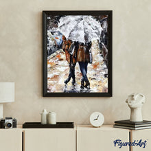 Charger l'image dans la galerie, peinture par numéros | Couple sous un parapluie | complexe, romantique | FiguredArt