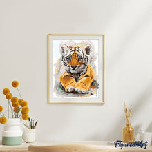 Charger l'image dans la galerie, peinture par numéros | Joli Bébé Tigre | animaux, complexe, nouveautés, tigres | FiguredArt