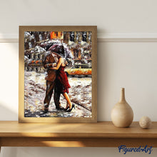 Charger l'image dans la galerie, peinture par numéros | Baiser sous la Pluie | complexe, romantique | FiguredArt