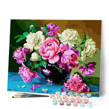 Charger l'image dans la galerie, peinture par numéros | Pivoines épanouies | facile, fleurs, nouveautés | FiguredArt