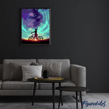 Charger l'image dans la galerie, peinture par numéros | A Vélo sous un ciel menaçant | abstrait, facile, nouveautés, paysages | FiguredArt