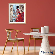 Charger l'image dans la galerie, peinture par numéros | Belle Femme et Tour Eiffel | facile, france, ville | FiguredArt