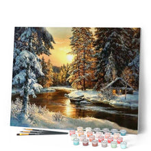 Charger l'image dans la galerie, peinture par numéros | Coucher de Soleil en Forêt | complexe, france, paysages | FiguredArt