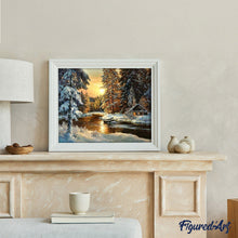 Charger l'image dans la galerie, peinture par numéros | Coucher de Soleil en Forêt | complexe, france, paysages | FiguredArt