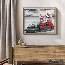 Charger l'image dans la galerie, peinture par numéros | Petites Filles et Rubans rouges | facile, paysages | FiguredArt