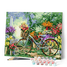 Charger l'image dans la galerie, peinture par numéros | Fleurs et Vélos | fleurs, france, intermédiaire, paysages | FiguredArt