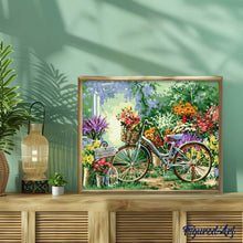 Charger l'image dans la galerie, peinture par numéros | Fleurs et Vélos | fleurs, france, intermédiaire, paysages | FiguredArt