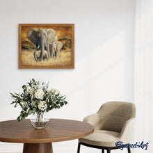Charger l'image dans la galerie, peinture par numéros | La Famille Eléphants | animaux, complexe, nouveautés, éléphants | FiguredArt