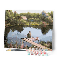 Charger l'image dans la galerie, peinture par numéros | Pêcheur sur la Rivière | facile, paysages | FiguredArt