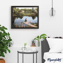 Charger l'image dans la galerie, peinture par numéros | Pêcheur sur la Rivière | facile, paysages | FiguredArt