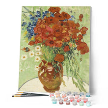 Charger l'image dans la galerie, peinture par numéros | Van Gogh - Marguerites et coquelicots rouges | complexe, fleurs, nouveautés | FiguredArt