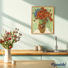 Charger l'image dans la galerie, peinture par numéros | Van Gogh - Marguerites et coquelicots rouges | complexe, fleurs, nouveautés | FiguredArt