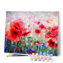 Charger l'image dans la galerie, peinture par numéros | Coquelicots et Bleuets | fleurs, intermédiaire, nouveautés | FiguredArt