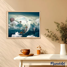 Charger l'image dans la galerie, peinture par numéros | Rêverie et Montgolfières | intermédiaire, nouveautés, paysages | FiguredArt