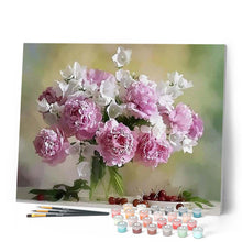 Charger l'image dans la galerie, peinture par numéros | Pivoines et Cerises | complexe, fleurs | FiguredArt
