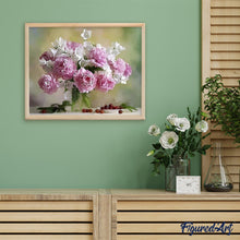 Charger l'image dans la galerie, peinture par numéros | Pivoines et Cerises | complexe, fleurs | FiguredArt
