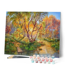 Charger l'image dans la galerie, peinture par numéros | Ponton au bord de la Rivière | complexe, paysages | FiguredArt