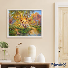 Charger l'image dans la galerie, peinture par numéros | Ponton au bord de la Rivière | complexe, paysages | FiguredArt