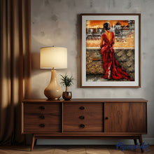 Charger l'image dans la galerie, peinture par numéros | Belle Femme en Robe rouge | complexe, romantique | FiguredArt